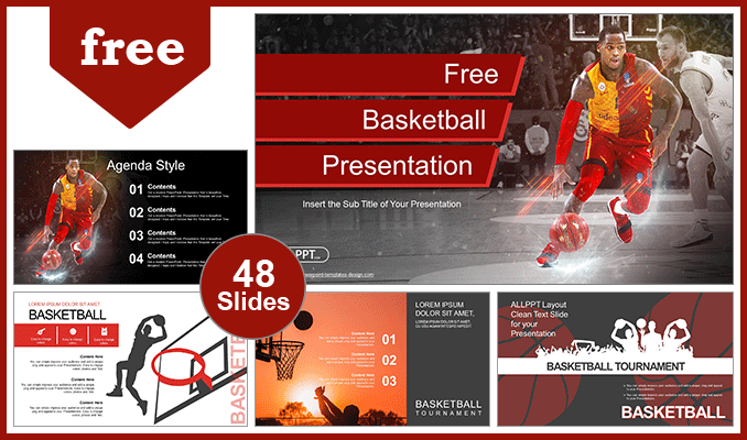 mod u00e8les de powerpoint gratuit de joueur de basket-ball professionnel