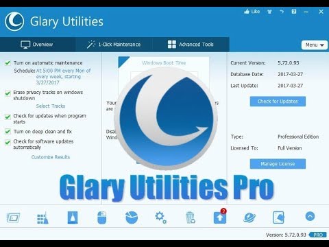 glary utilities pro register