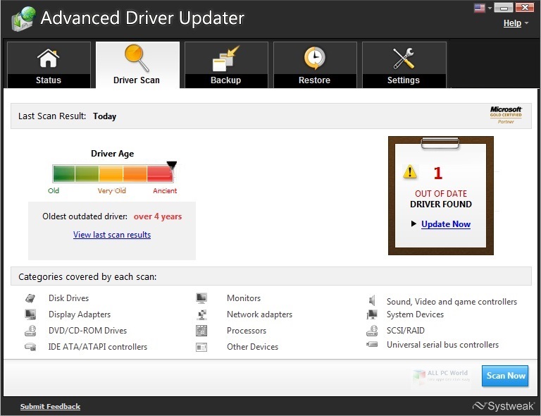 Advanced Driver Updater 2020 v4.5 Télécharger