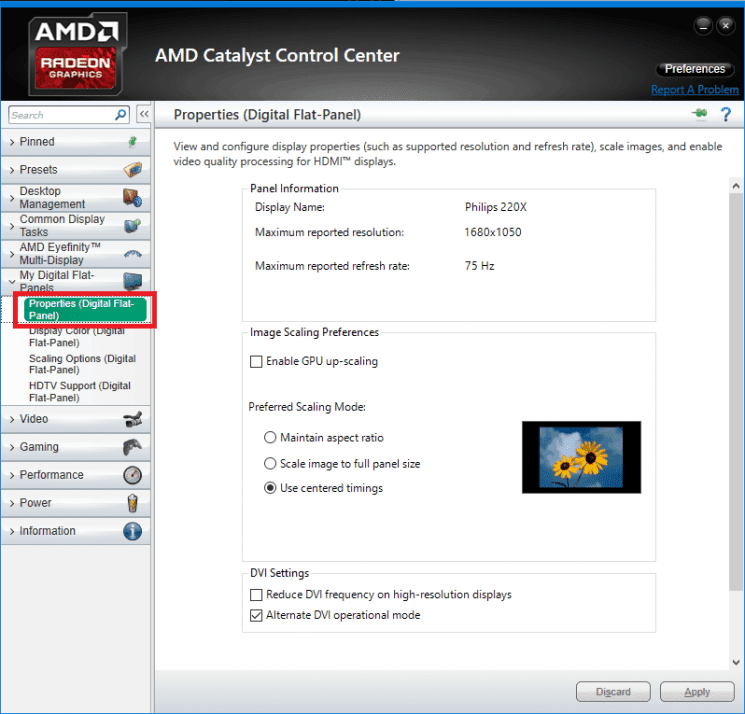 Centre de contrôle AMD Catalyst
