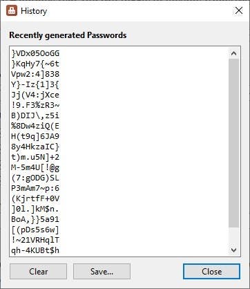 Historique de PasswordGenerator