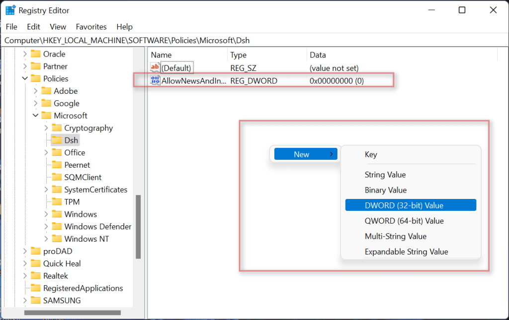 comment désactiver les widgets dans Windows 11