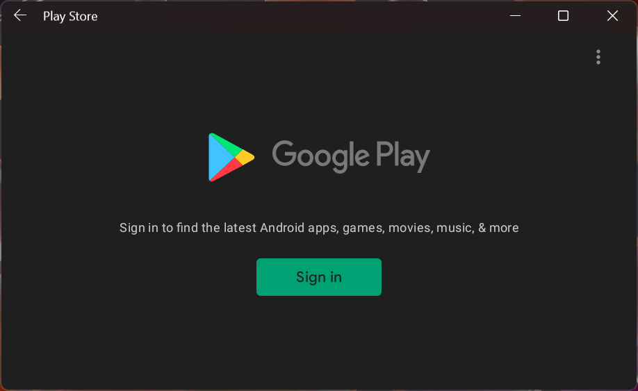 Connectez-vous au Google Play Store