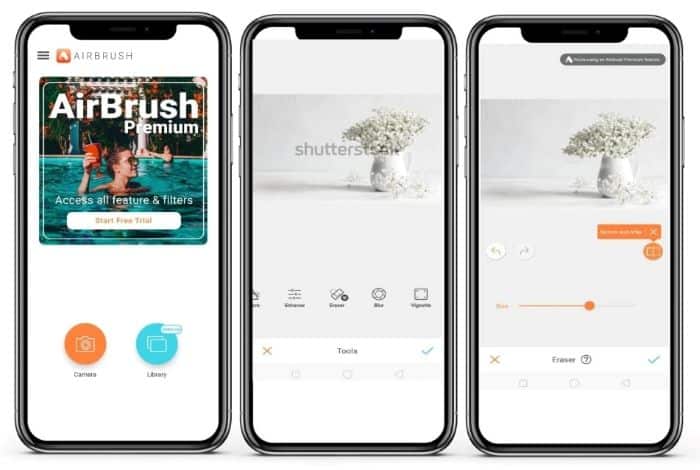 Suppresseur de filigrane AirBrush Shutterstock pour iOS