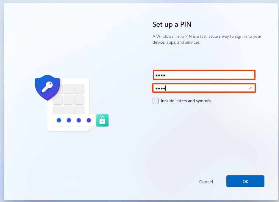 Entrez le code PIN pour sécuriser votre PC Windows 11