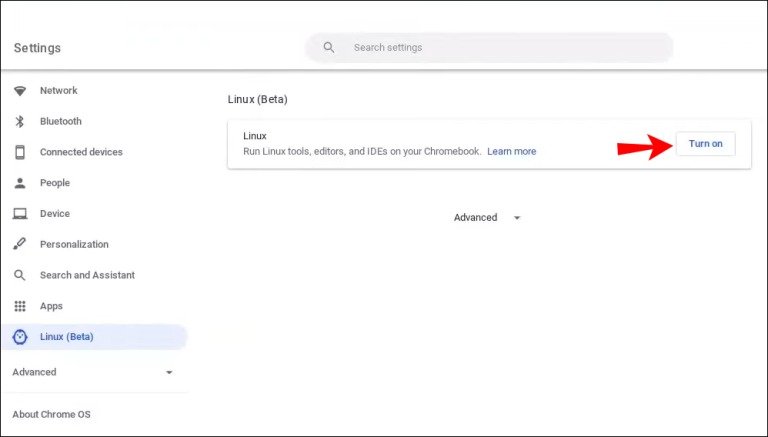 Activer Linux sur ChromeBook
